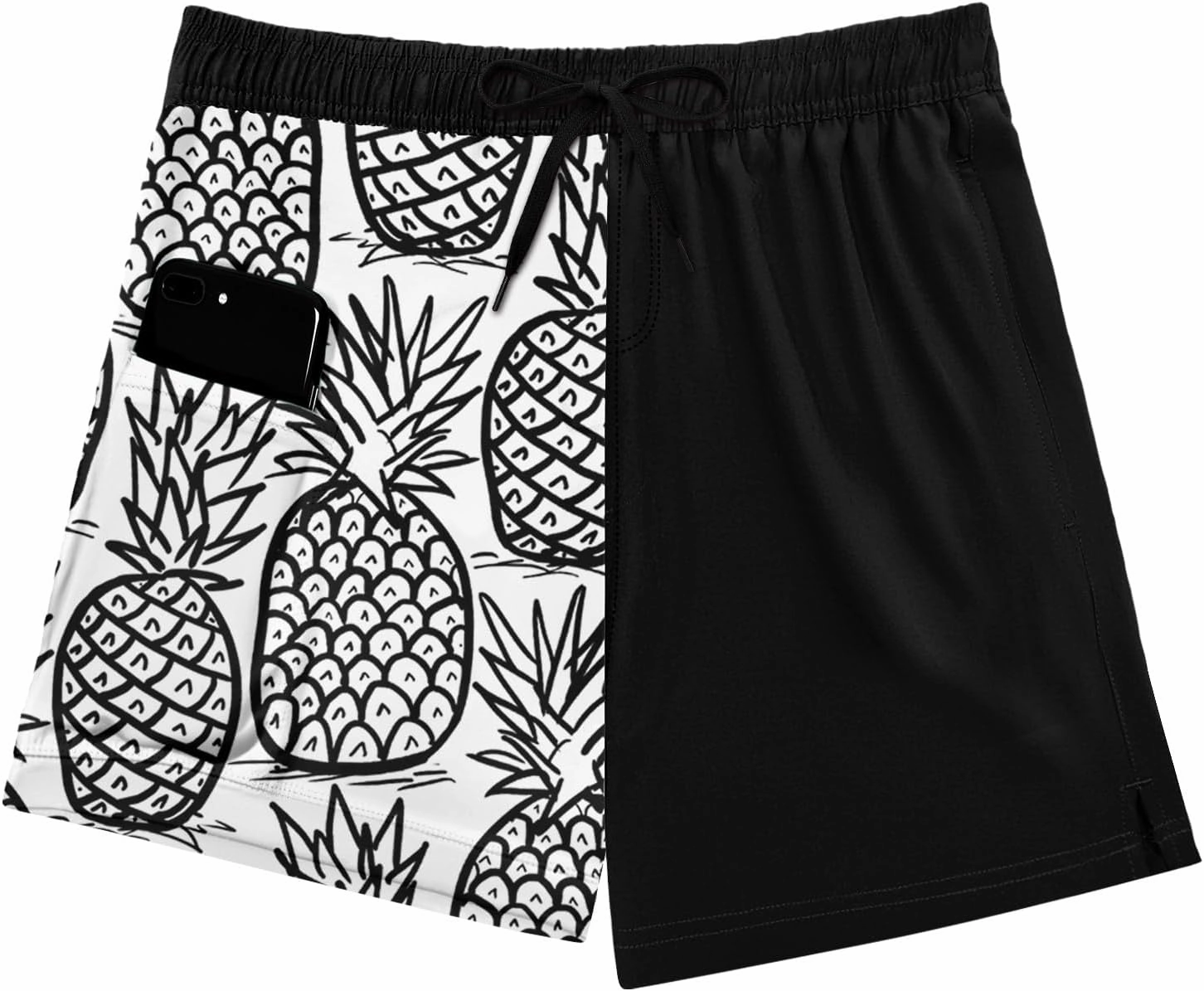 Cozople Mens Swim Trunks Quick Dry Bathing Suit with Compression Liner 5.5" Inseam Anti Chafe Beach Swim Shorts