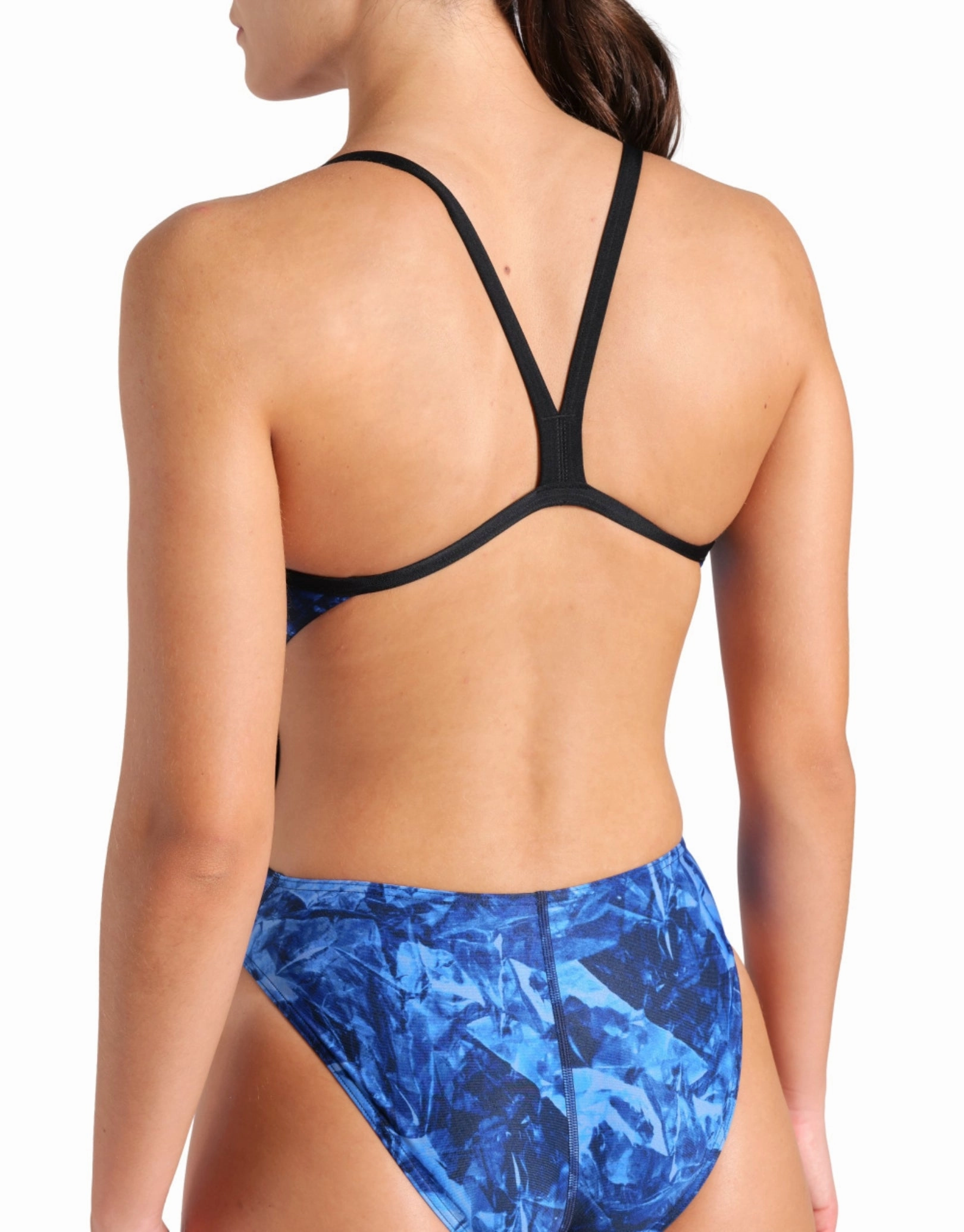 Crackle Challenge Back Swimsuit - Black/Team Royal