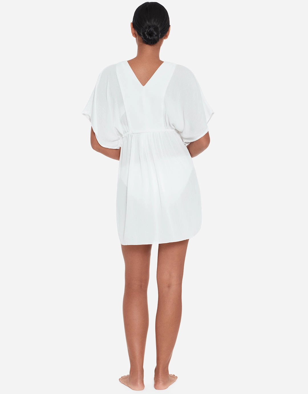 Crinkle Tunic Beach Dress - White