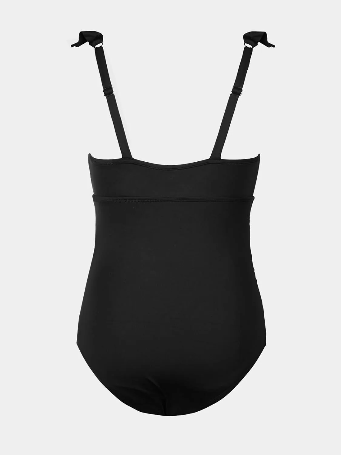 CUPSHE Women's One Piece Swimsuit Plus Size Ruffled V Neck Bathing Suit Retro Full Coverage Slimming Sculpting