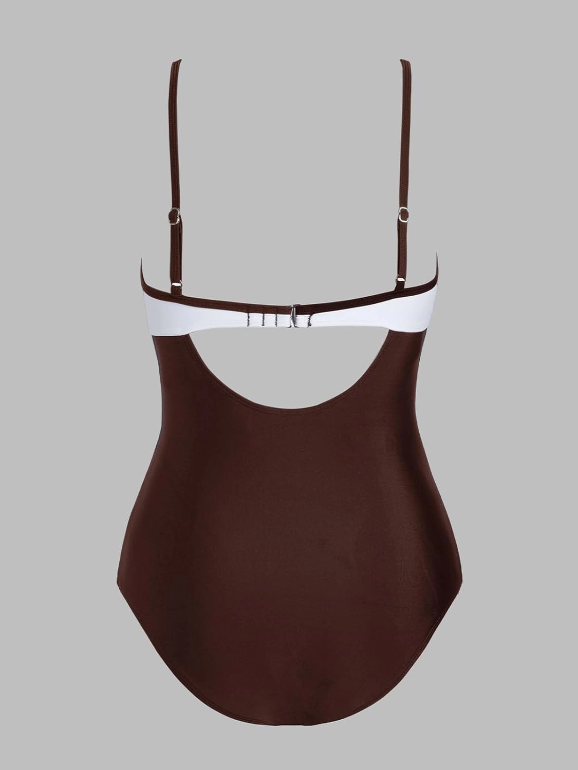 CUPSHE Women's One Piece Swimsuit Bathing Suit Scoop Neck Cutout Back Hook Color Block Mesh Swimwear