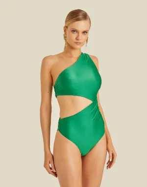 Cut One Shoulder One Piece Verdant