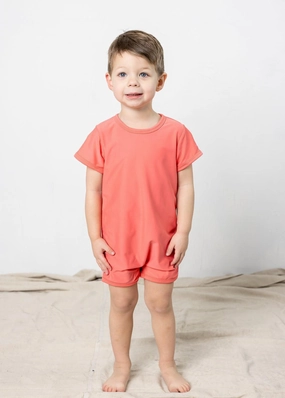 Deep Coral | Mini Shorties Rashguard (Unisex)