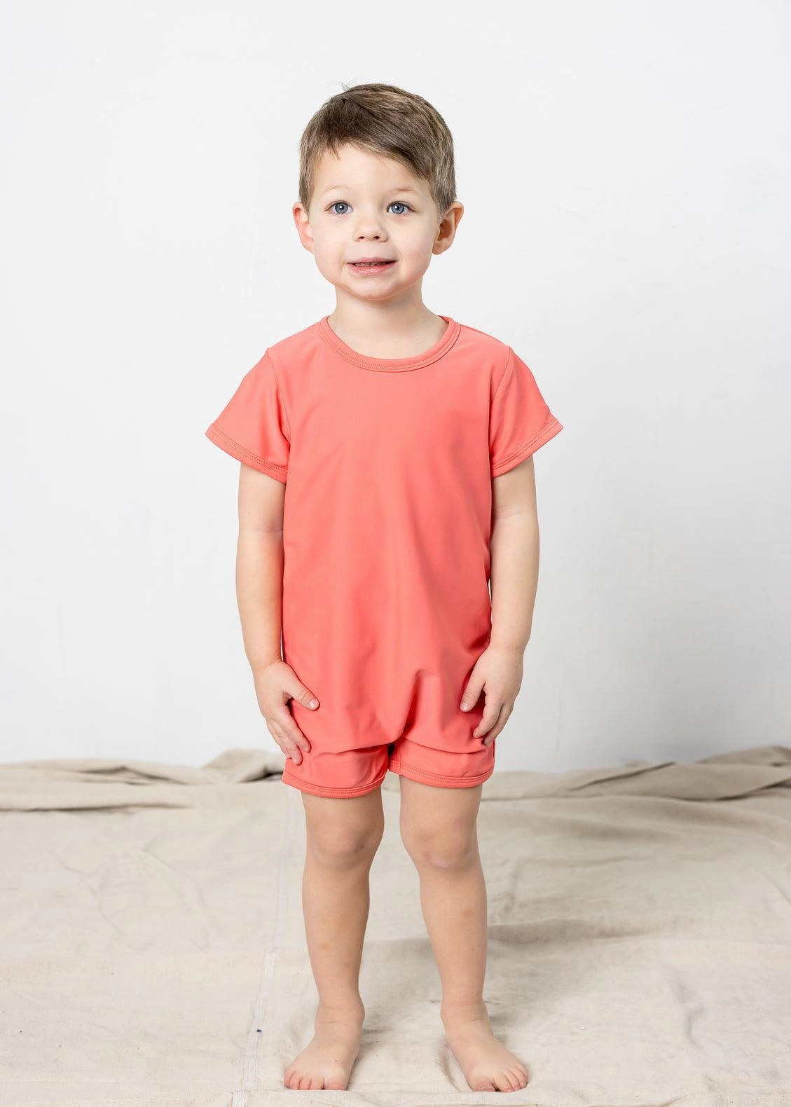 Deep Coral | Mini Shorties Rashguard (Unisex)