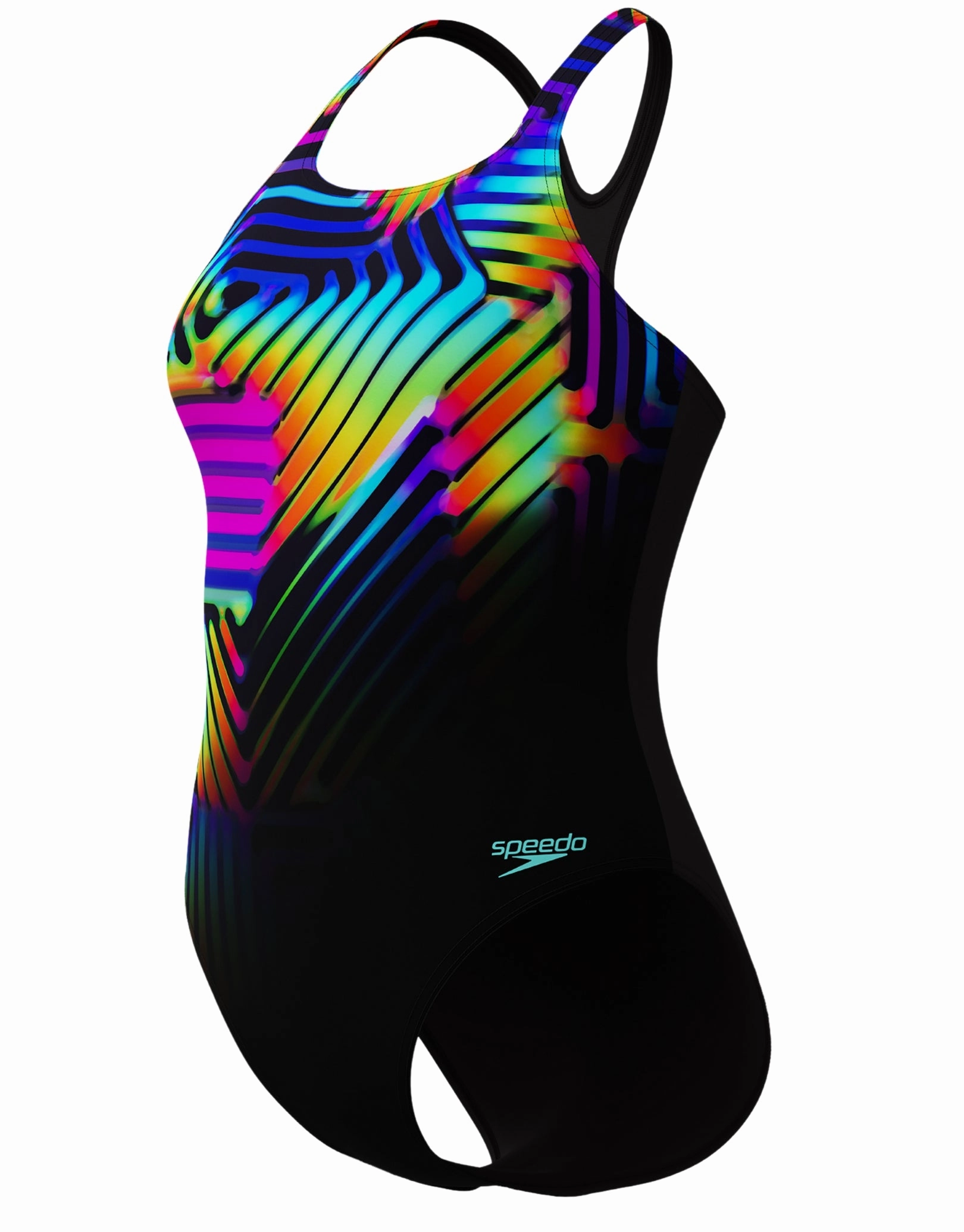 Digital Placement Medalist Swimsuit - Black/Multi