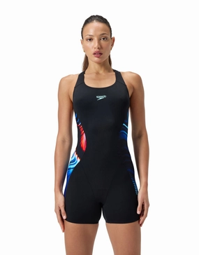 Digital Printed Legsuit - Black/Blue