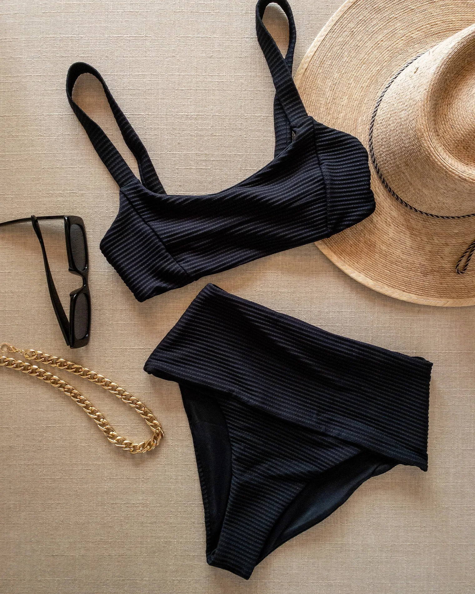 Eco Chic Repreve Desi Bikini Bottom - Black