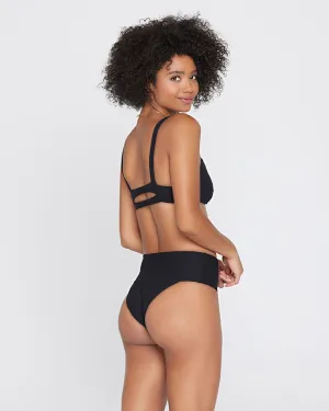 Eco Chic Repreve Desi Bikini Bottom - Black