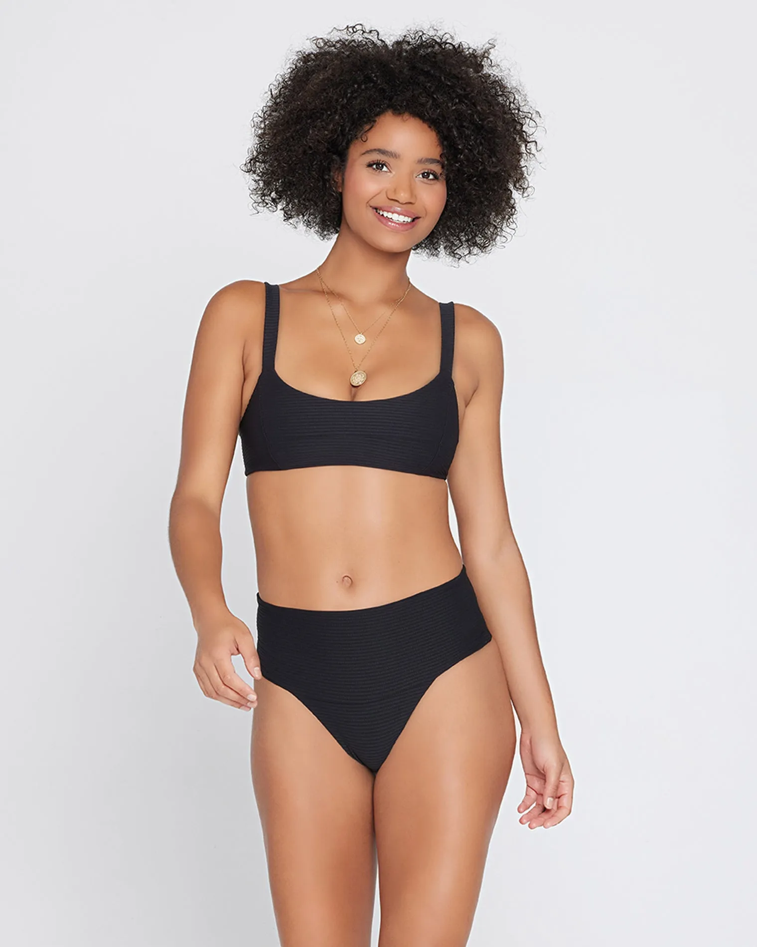 Eco Chic Repreve Desi Bikini Bottom - Black