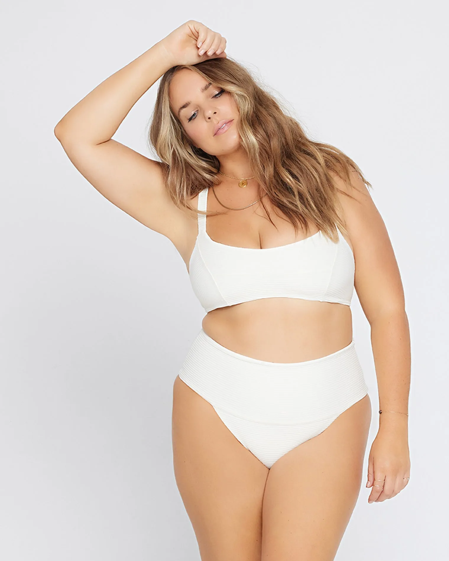 Eco Chic Repreve Desi Bikini Bottom - Cream