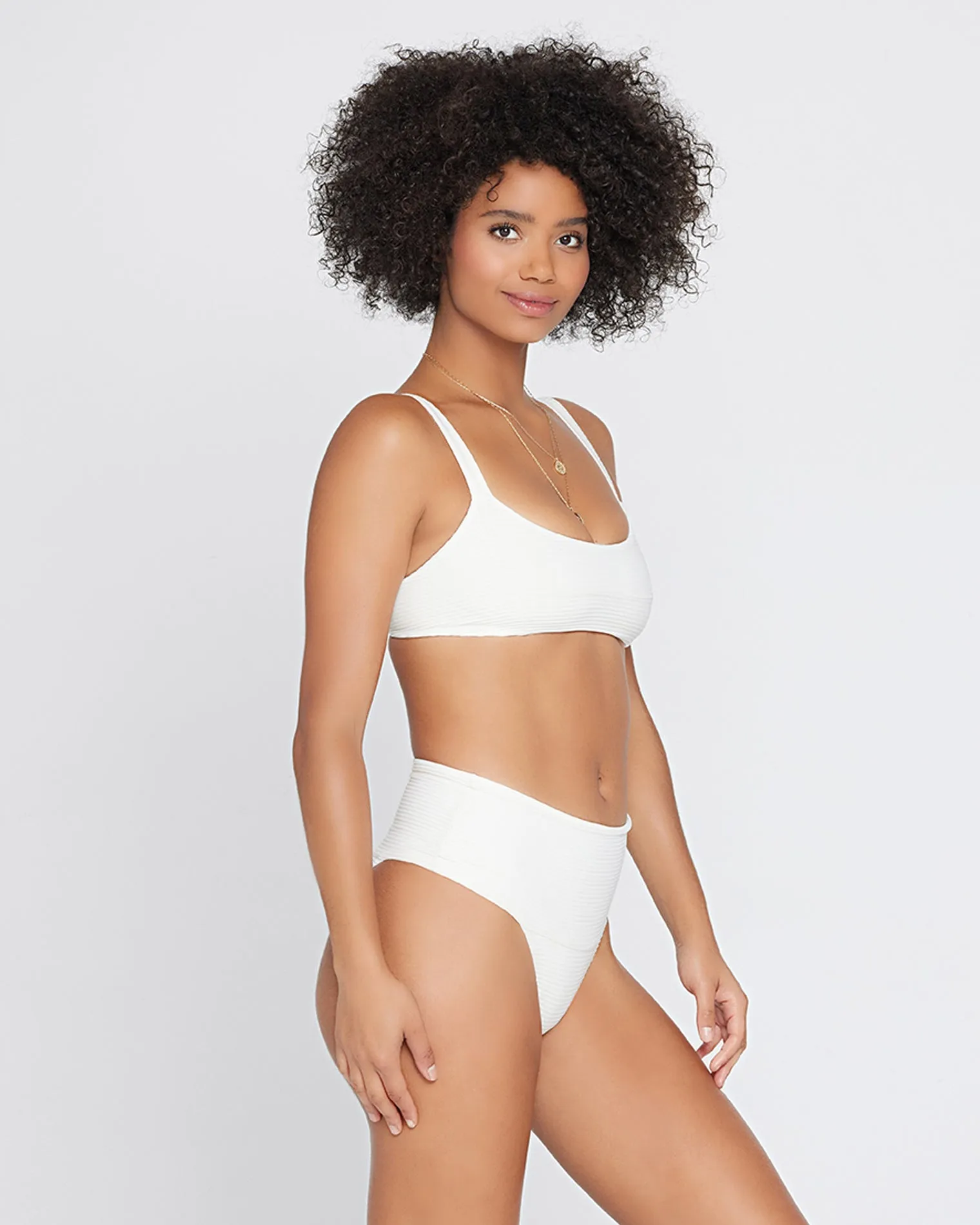 Eco Chic Repreve Desi Bikini Bottom - Cream