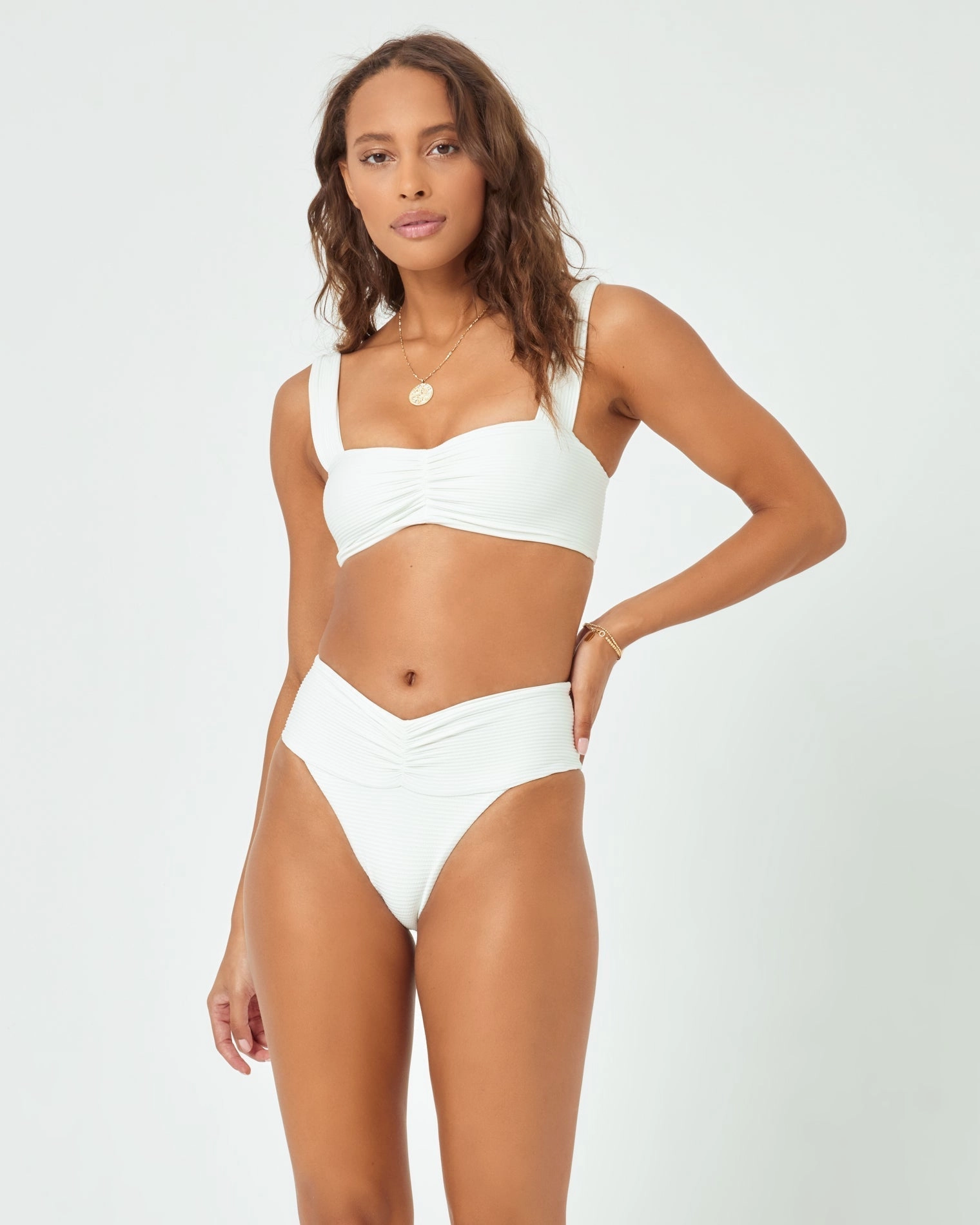 Eco Chic Repreve Bardot Bikini Bottom - Cream
