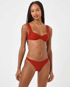 Eco Chic Repreve Nikita Bikini Top - Redwood