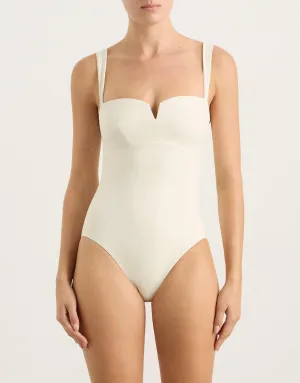 Elisse One Piece, Underwire Cups, Pearl