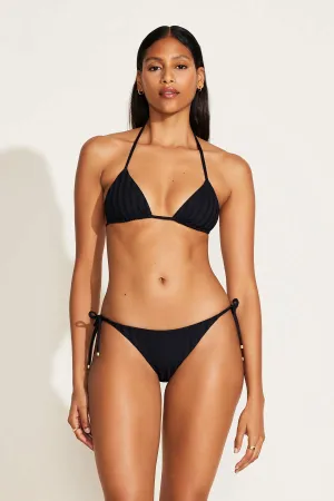 Elle Tie Side Bottom - Black SuperRib