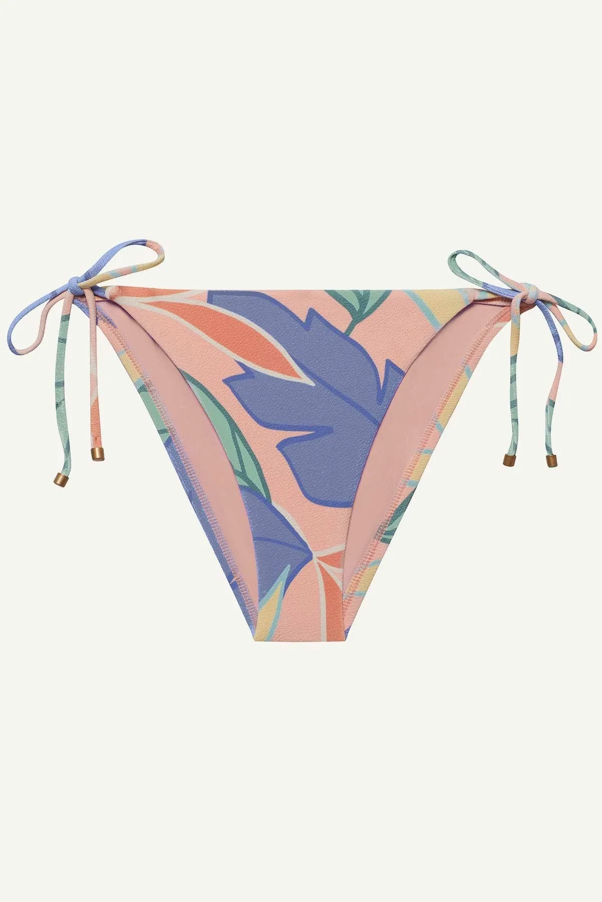 Elle Tie Side Bottom - Retro Jungle Crepe Texture