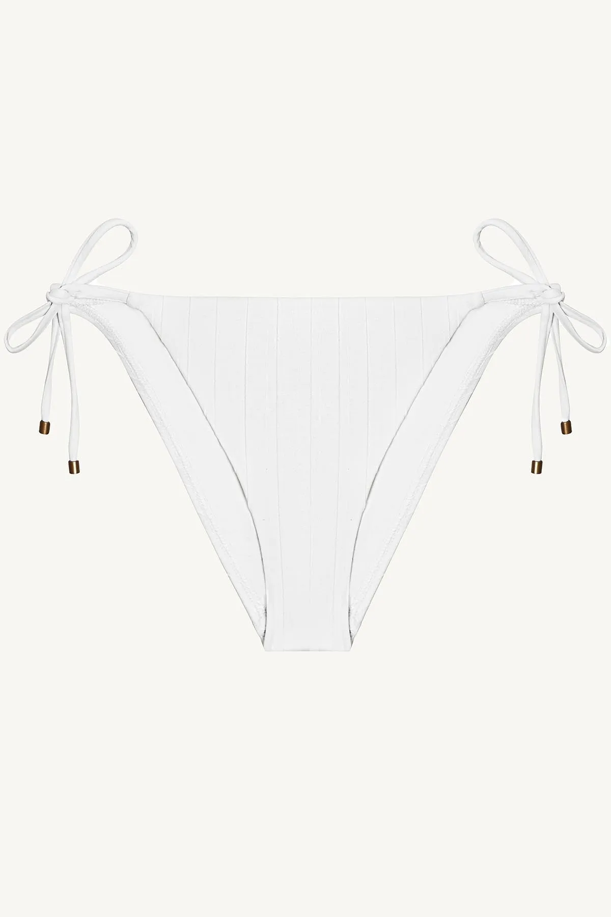 Elle Tie Side Bottom - White SuperRib