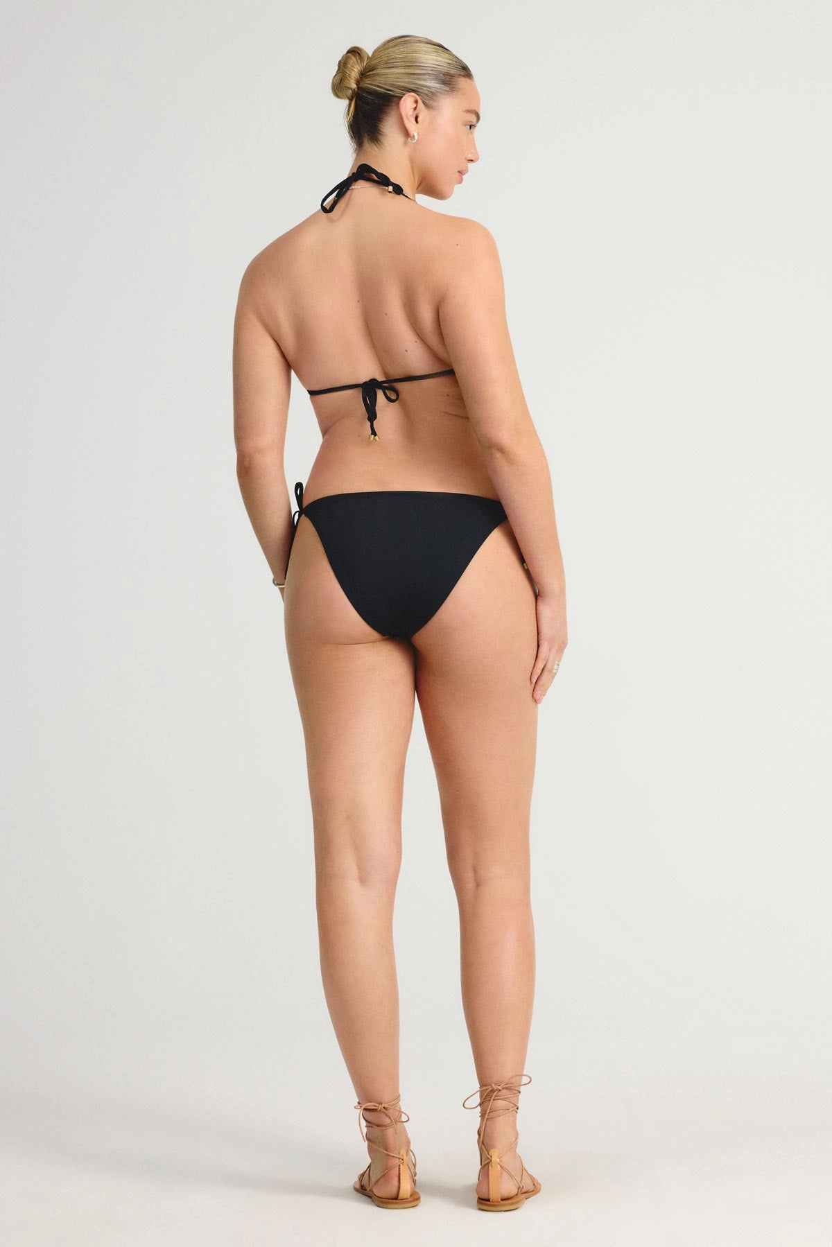 Elle Tie Side Bottom - Black EcoLux