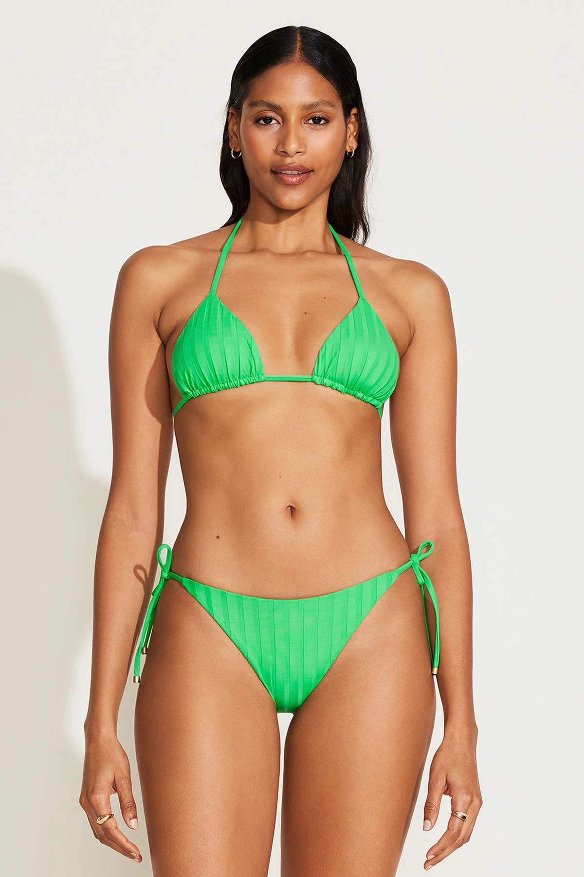 Elle Tie Side Ring Bottom - Spearmint Green EcoRib BT