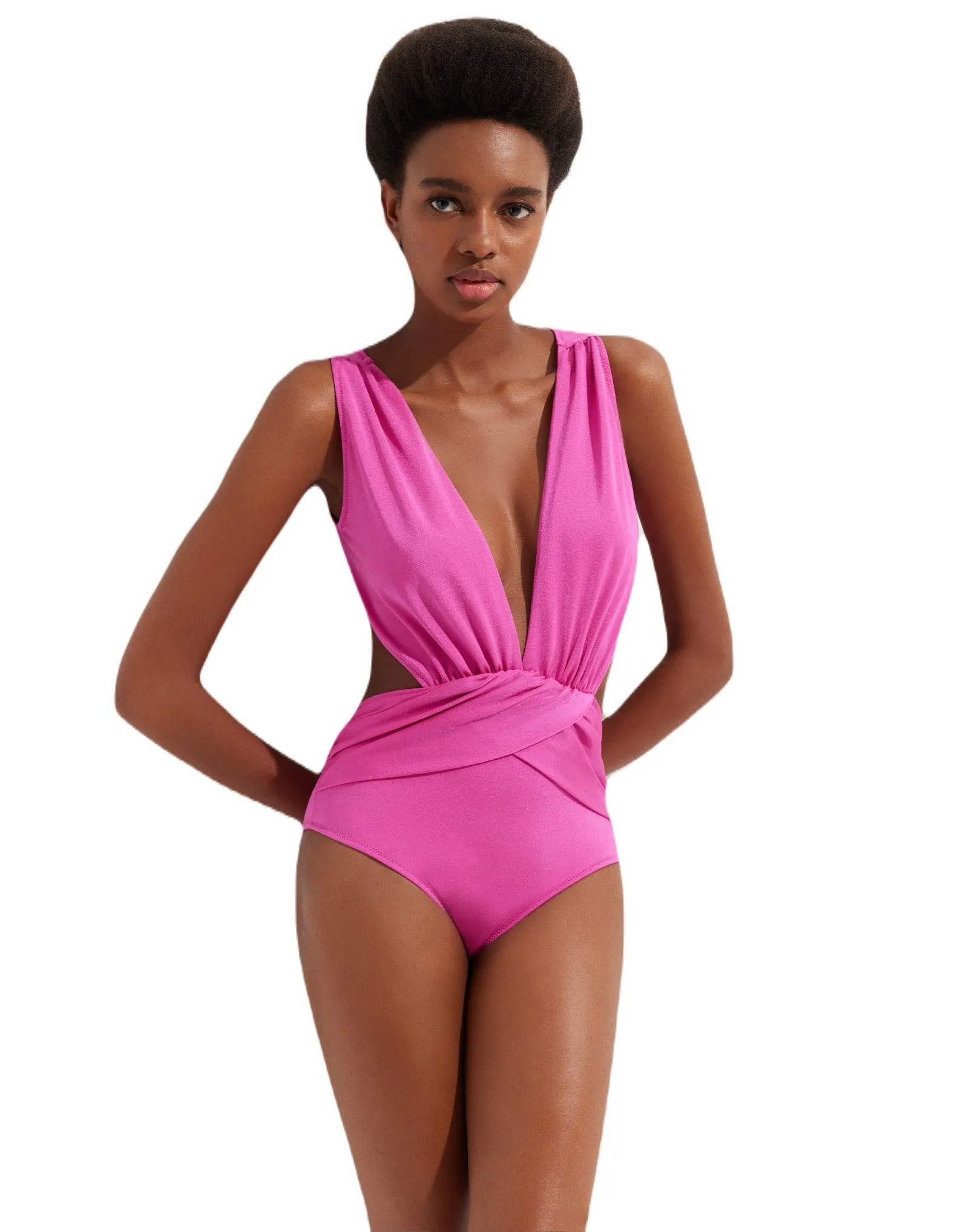 Elvira Daring One Piece in Carnation