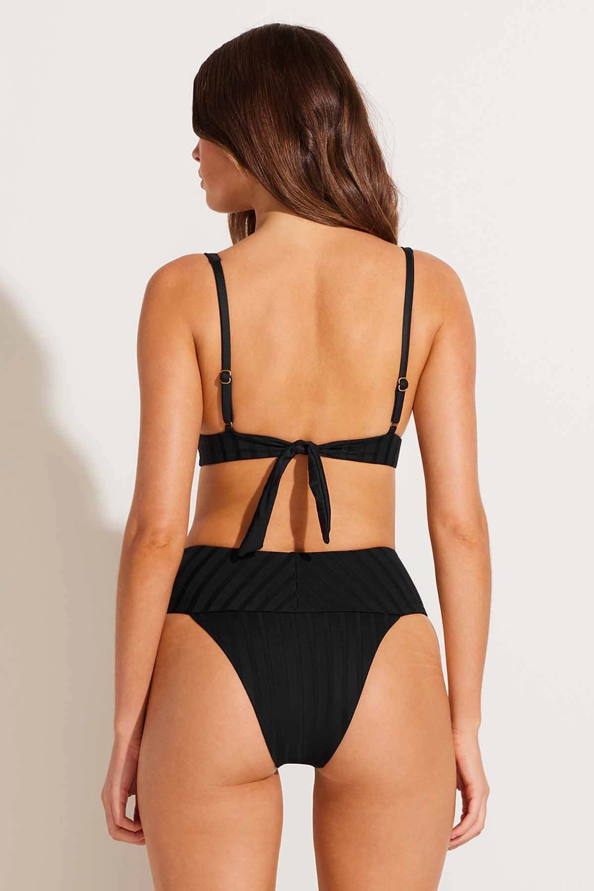 Emmi High Waist Bottom - Black SuperRib