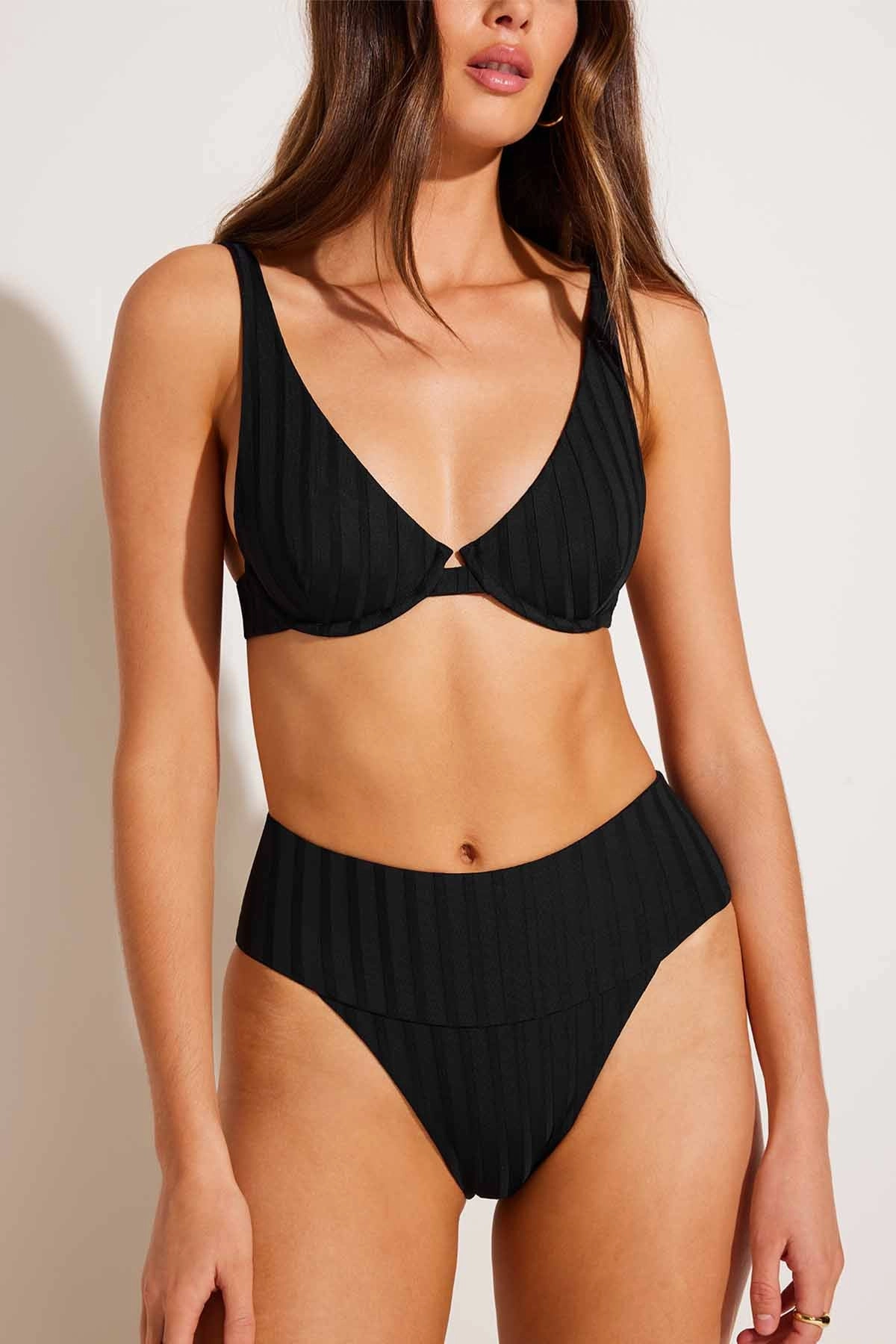 Emmi High Waist Bottom - Black SuperRib