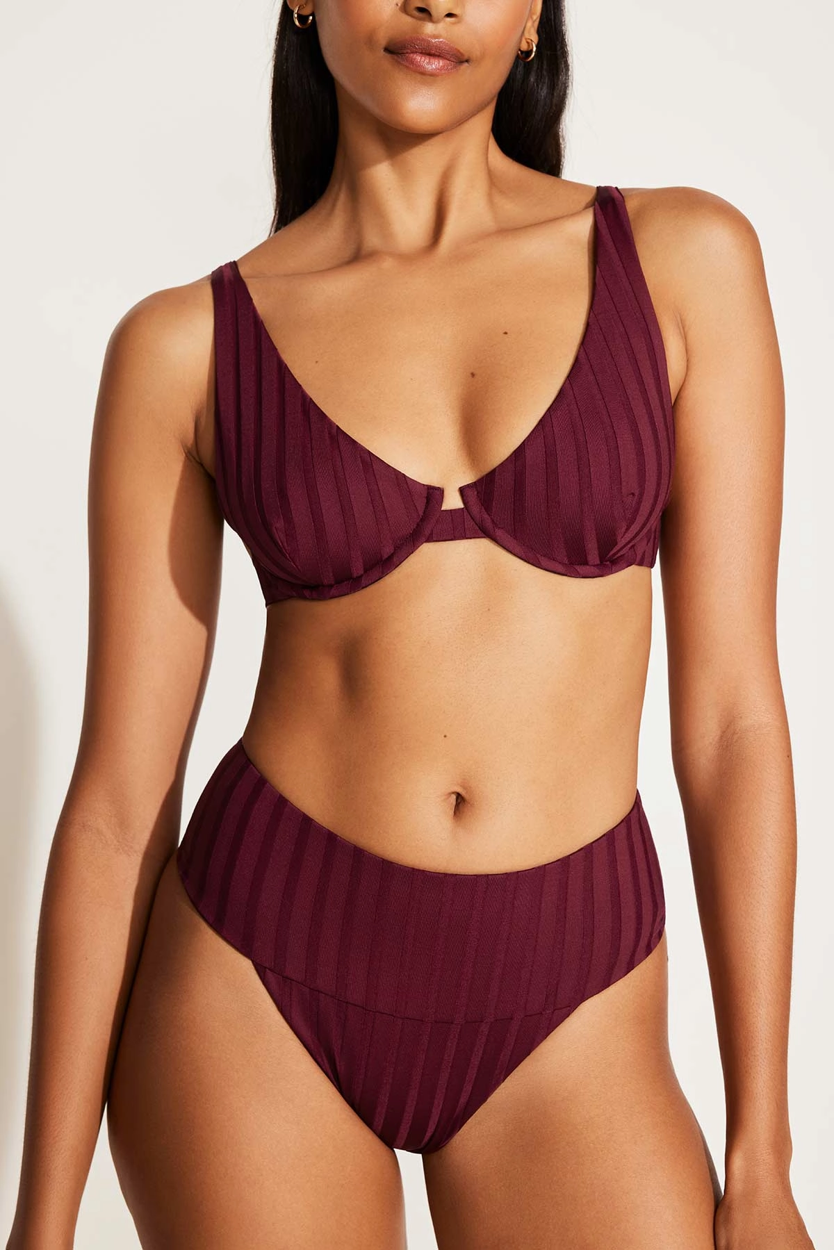 Emmi High Waist Bottom - Sangria SuperRib