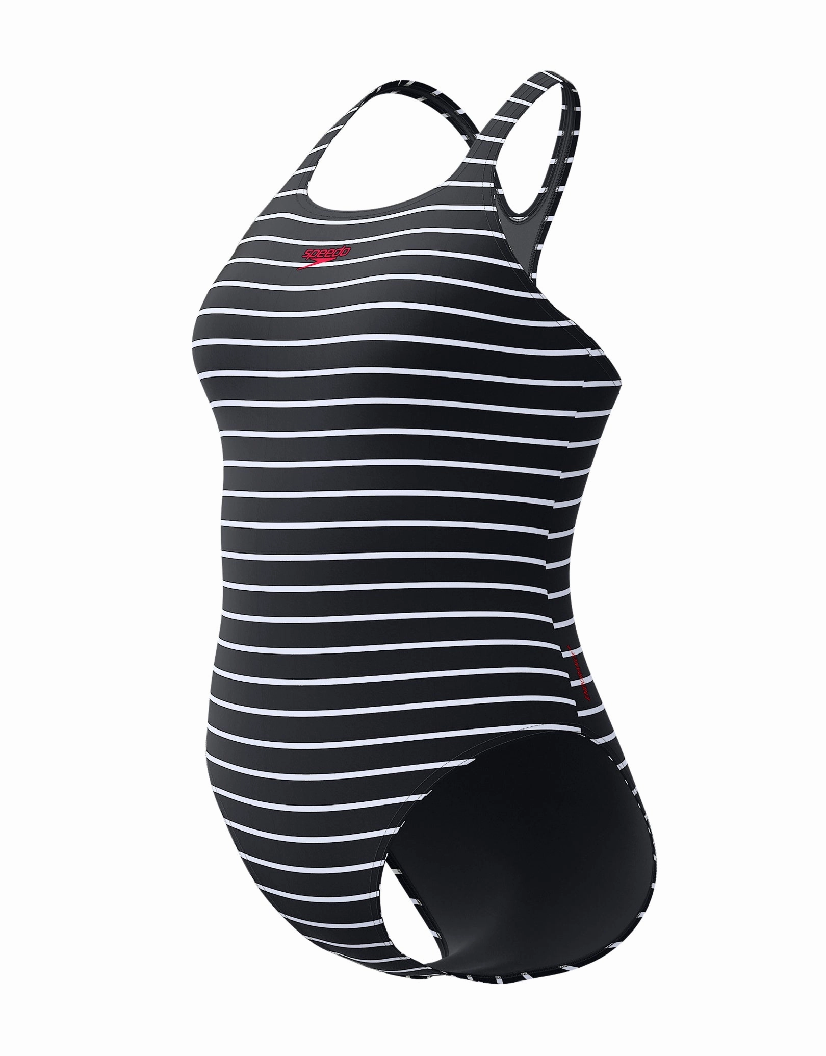 Endurance  Printed Medalist Swimsuit - Black/White