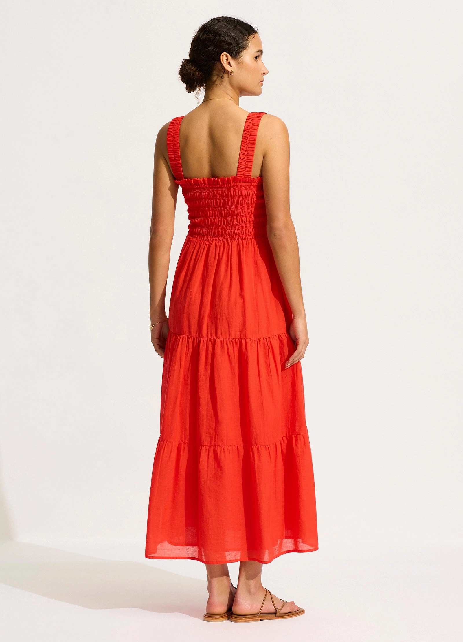 Faithful Midi Dress - Flame