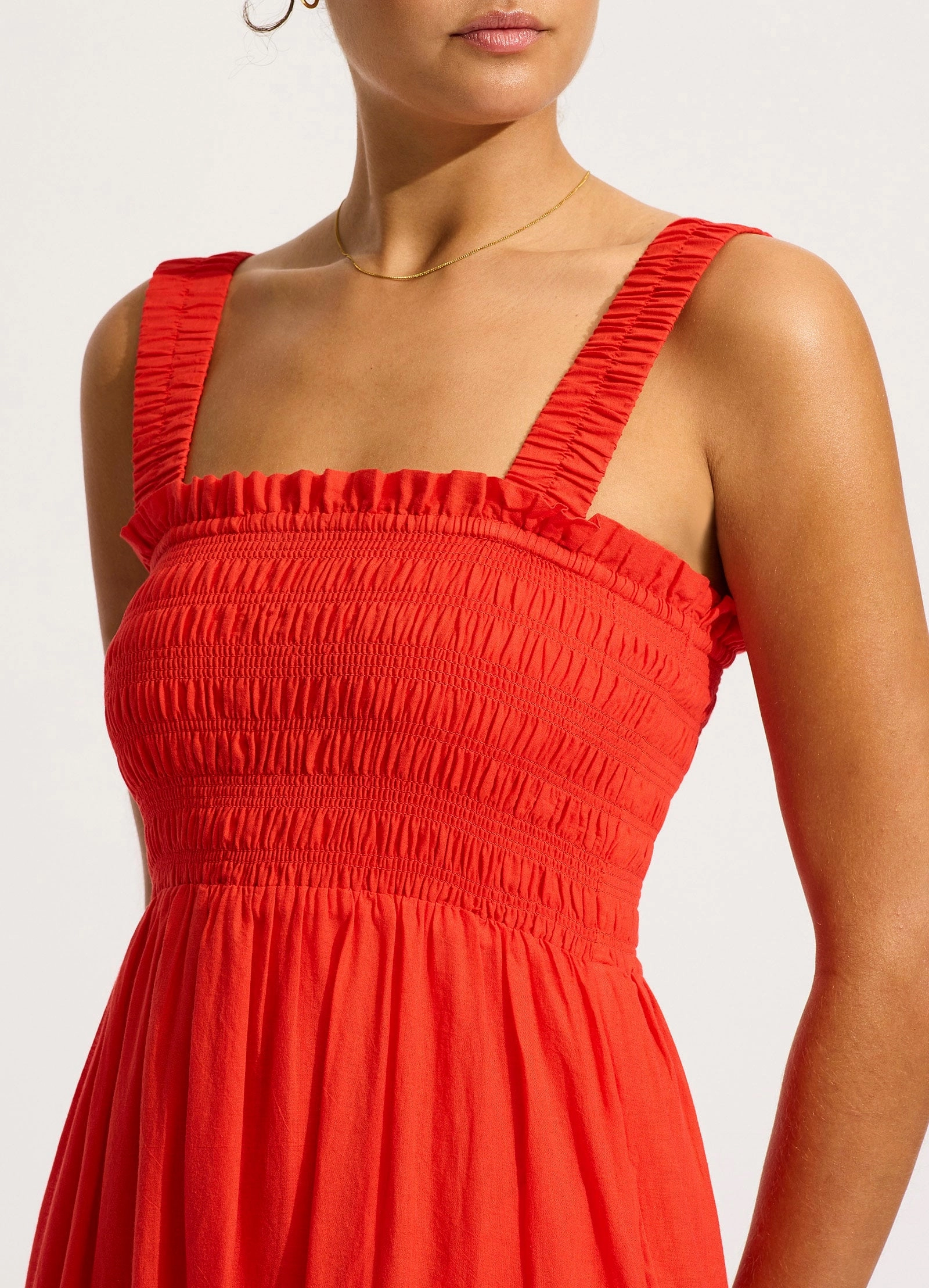 Faithful Midi Dress - Flame