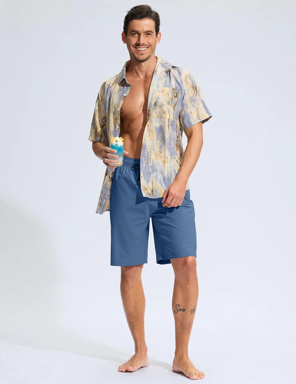 G Gradual Men's Swim Trunks 9" Quick Dry Swimming Board Shorts with Zipper Pockets Swimwear Bathing Suit for Men No Liner