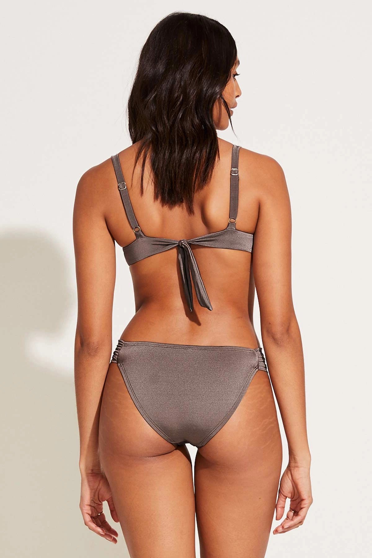 Gemma Ruched Bottom Full Coverage - Mineral Shimmer EcoLux
