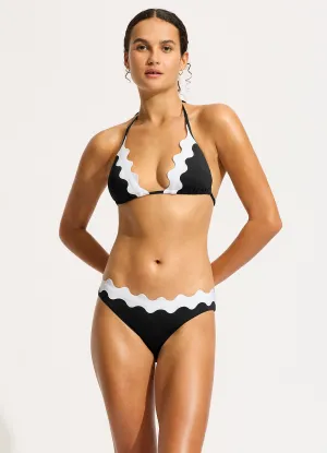 Gia Ric Rac Hipster Bikini Bottom - Black