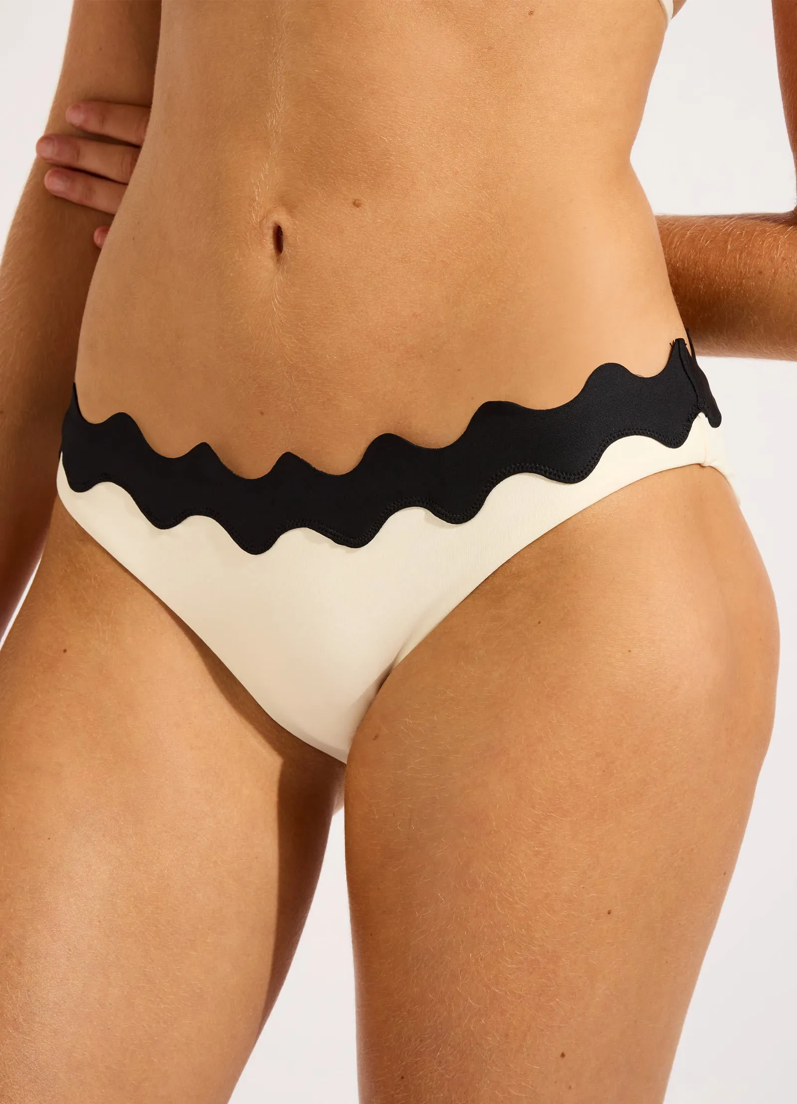 Gia Ric Rac Hipster Bikini Bottom - Ecru