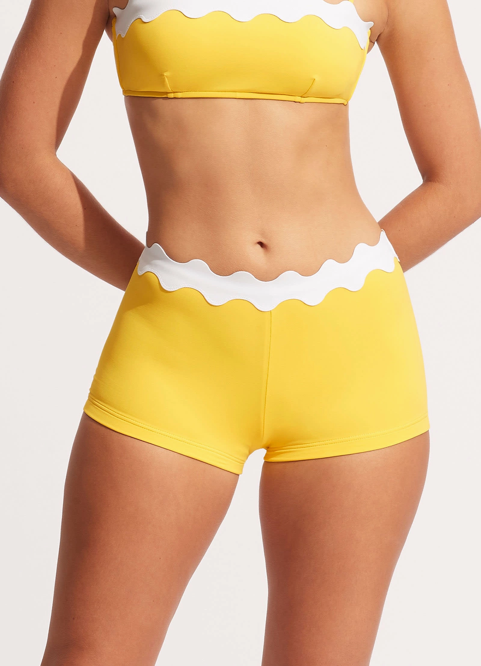 Gia Ric Rac Boyleg Bikini Bottom - Citron