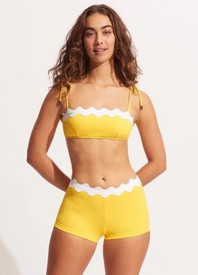 Gia Ric Rac Boyleg Bikini Bottom - Citron