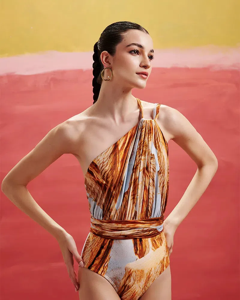 Greek Shoulder One Piece in Petal