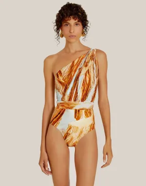 Greek Shoulder One Piece in Petal
