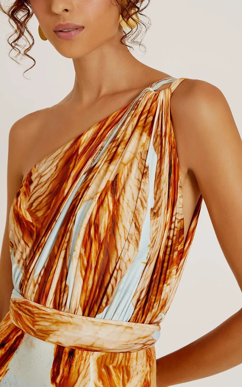 Greek Shoulder One Piece in Petal