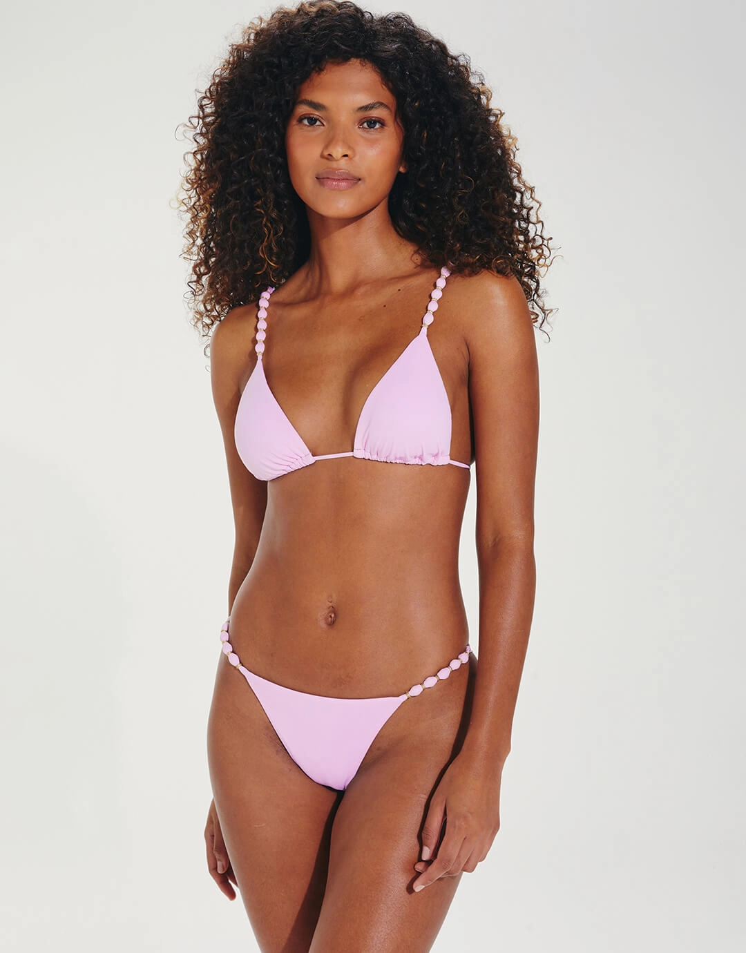 Grenadine Beads Cheeky Bikini Pant - Lilac