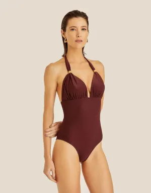 Halter One Piece Merlot