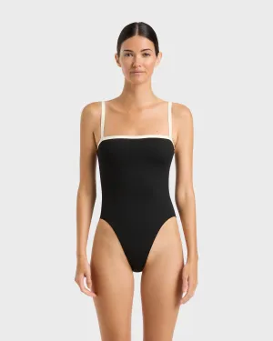 Harlow One Piece - Black & Porcelain (Embodee)
