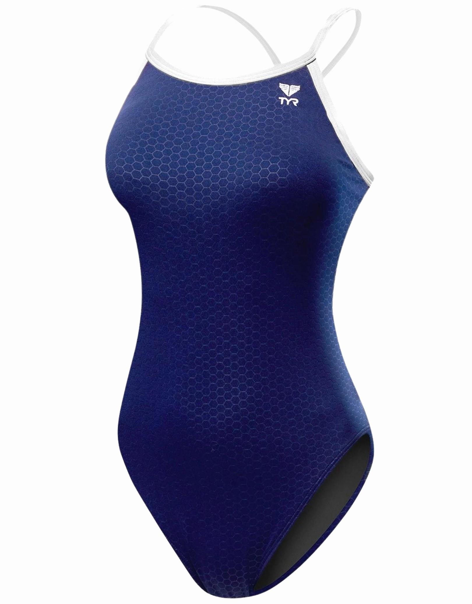 HEXA Durafast Elite Diamondfit Swimsuit - Navy/White