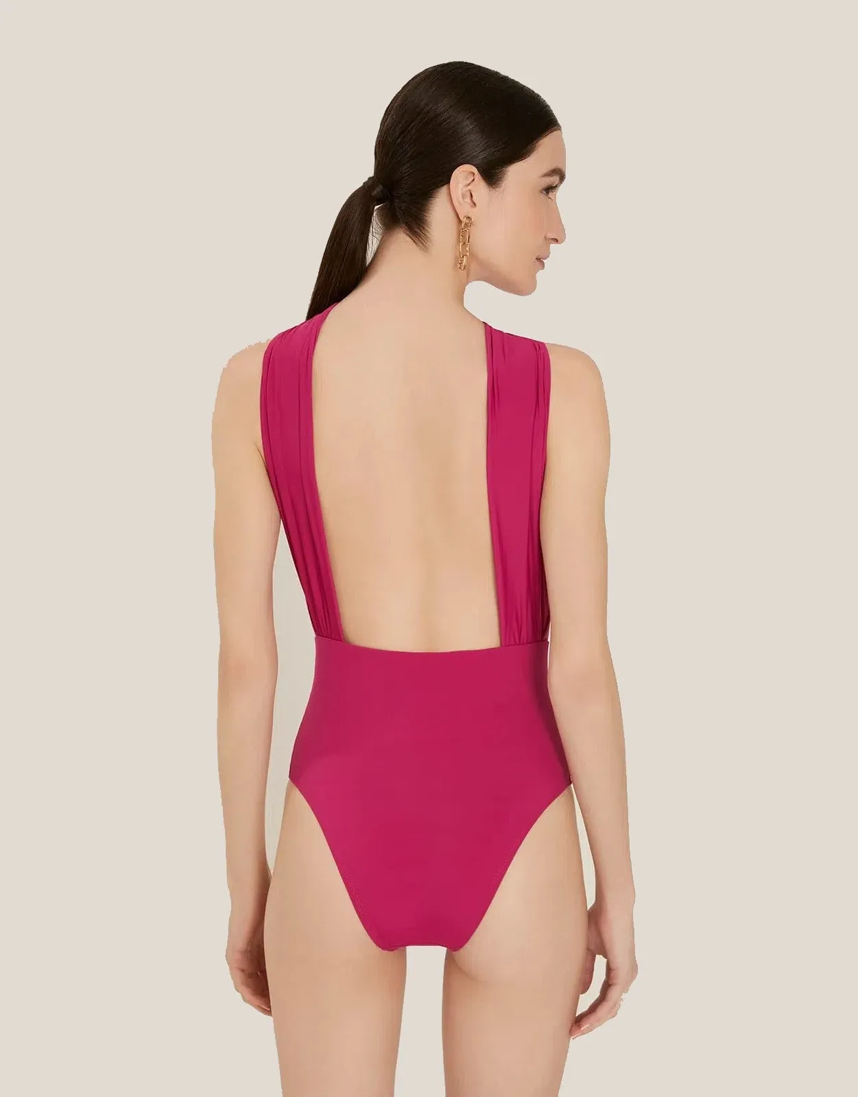 High Loop One Piece Carmine