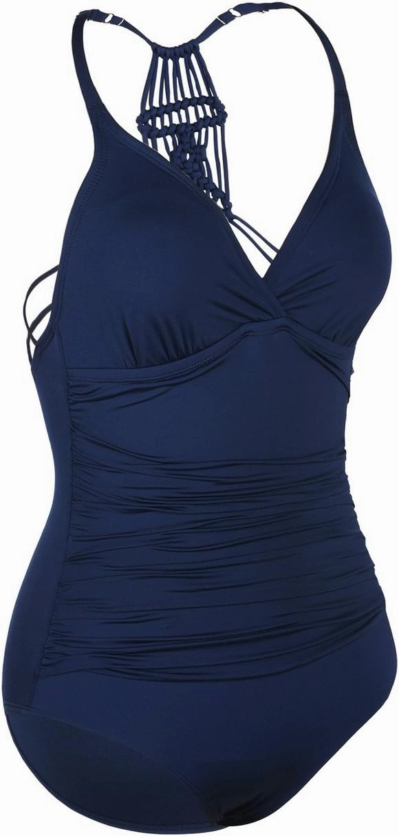 Hilor Women's Tummy Control One Piece Swimsuits Halter V Neck Push Up Slimming Bathing Suits Ruched Swimwear