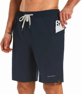 HODOSPORTS Mens Swim Trunks No Mesh Liner Mens Board Shorts 9 Inch Quick-Dry Bathing Suits with Zipper Pockets