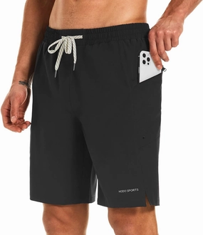 HODOSPORTS Mens Swim Trunks No Mesh Liner Mens Board Shorts 9 Inch Quick-Dry Bathing Suits with Zipper Pockets