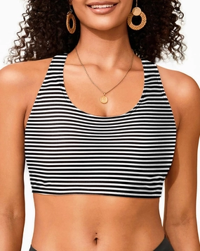 Holipick Women's Sports Bra Bikini Top Only Criss Cross Scoop Neck Swimsuit Bathing Suit Separate