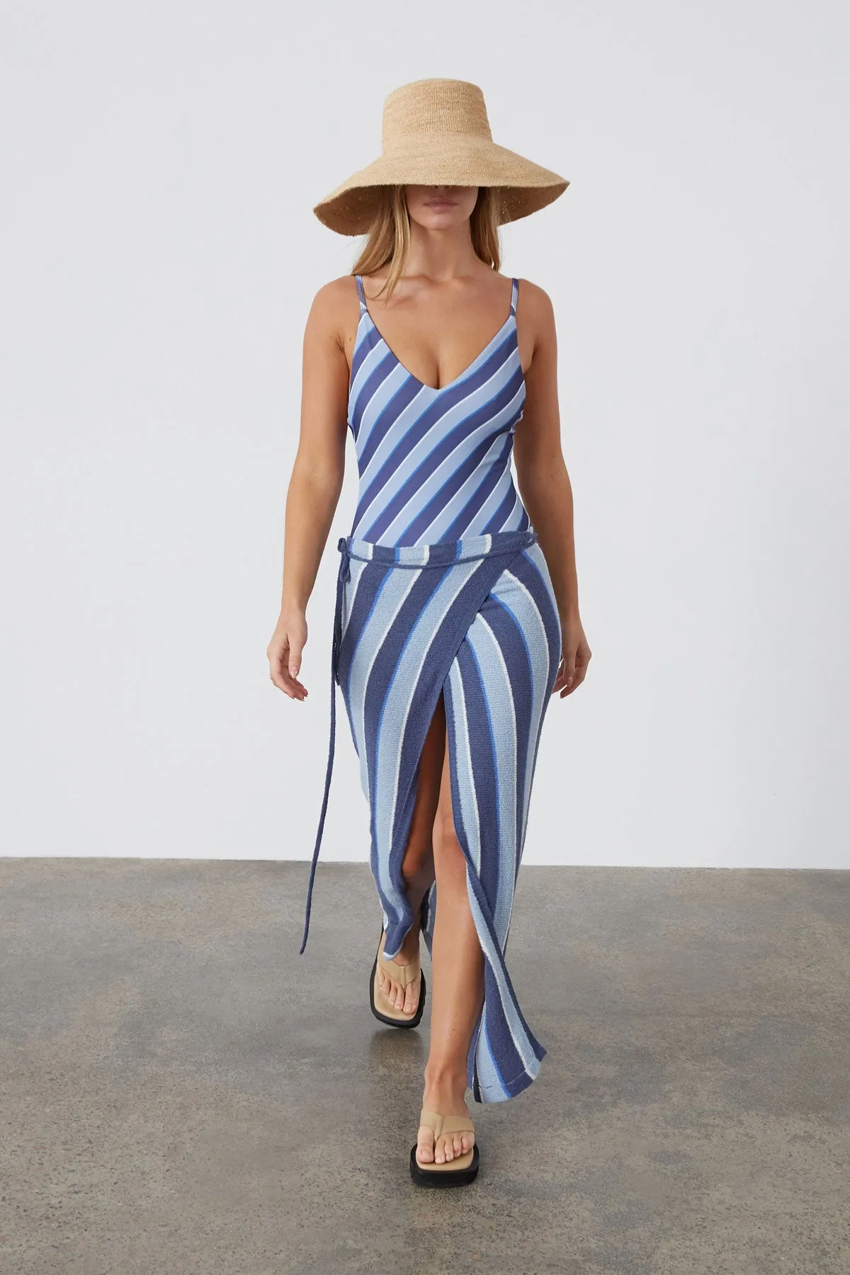 Horizon Stripe Textured One Piece