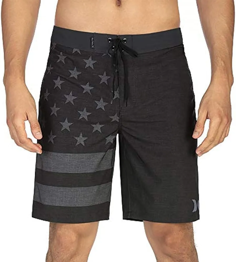 Hurley Men's Phantom-Patriots Cheers USA Flag 20"-Boardshorts